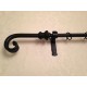 20mm Shepards Crook Wrought Iron Curtain Pole Set 